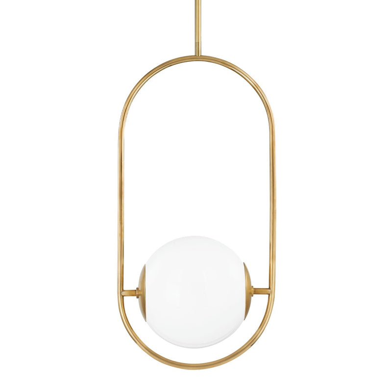 Everley Large Pendant in Vintage Brass