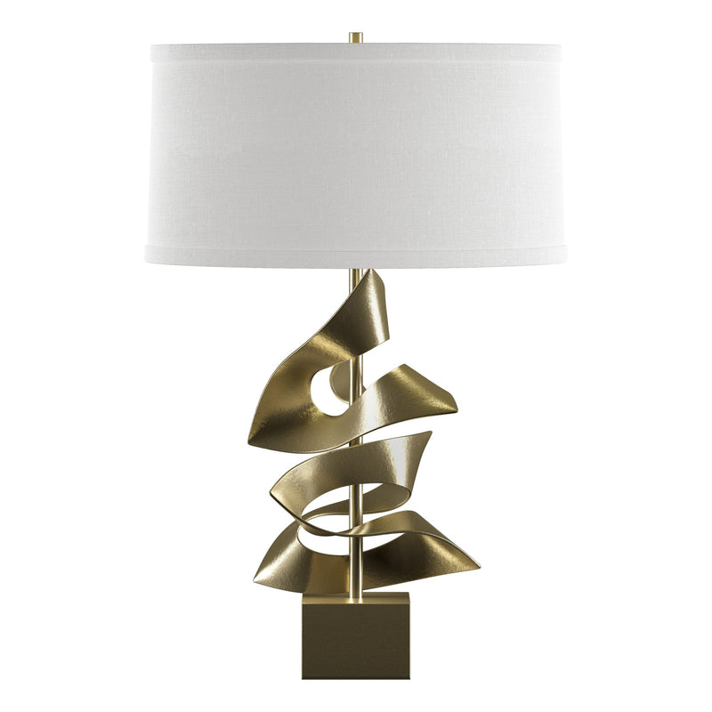 Gallery Twofold 24.7" Table Lamp in Modern Brass