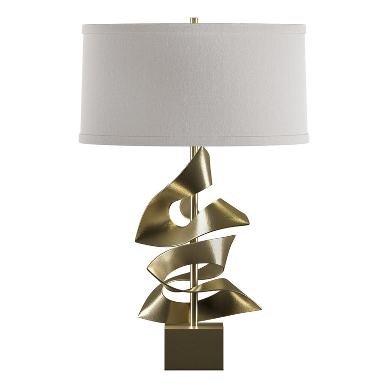Gallery Twofold 24.7" Table Lamp in Modern Brass