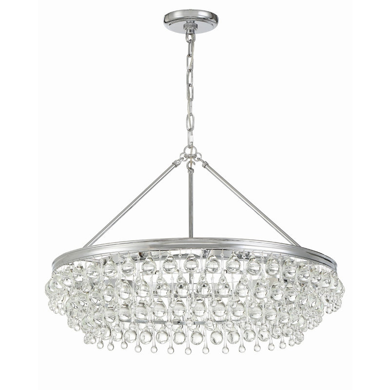 Calypso 6 Light 30" Chandelier in Polished Chrome
