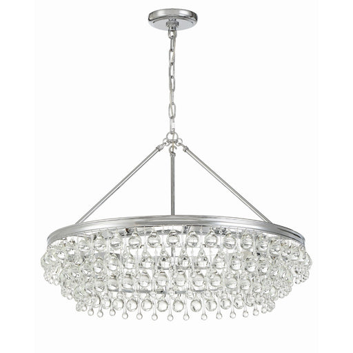 Calypso 6 Light 30" Chandelier in Polished Chrome