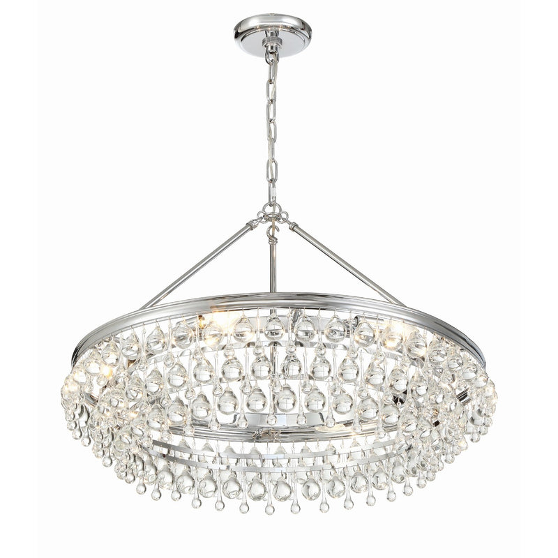 Calypso 6 Light 30" Chandelier in Polished Chrome