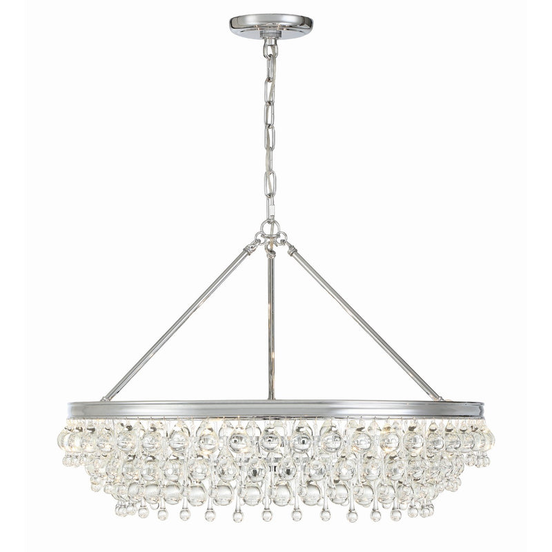 Calypso 6 Light 30" Chandelier in Polished Chrome
