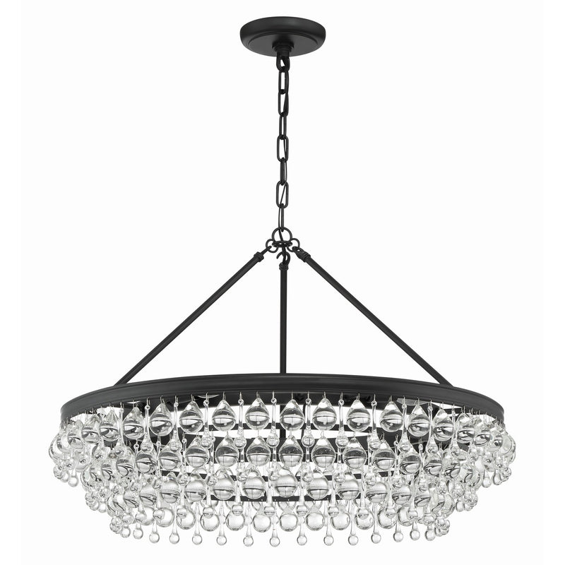 Calypso 6 Light 30" Chandelier in Matte Black