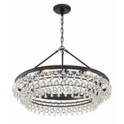 Calypso 6 Light 30" Chandelier in Matte Black