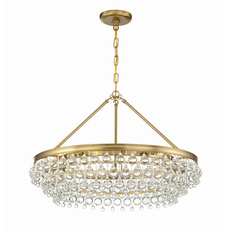 Calypso 6 Light 30" Chandelier in Vibrant Gold