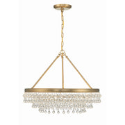 Calypso 6 Light 30" Chandelier in Vibrant Gold