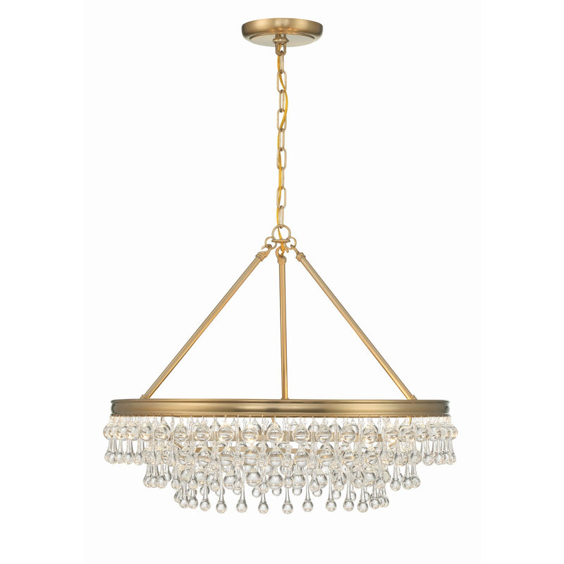 Calypso 6 Light 30" Chandelier in Vibrant Gold