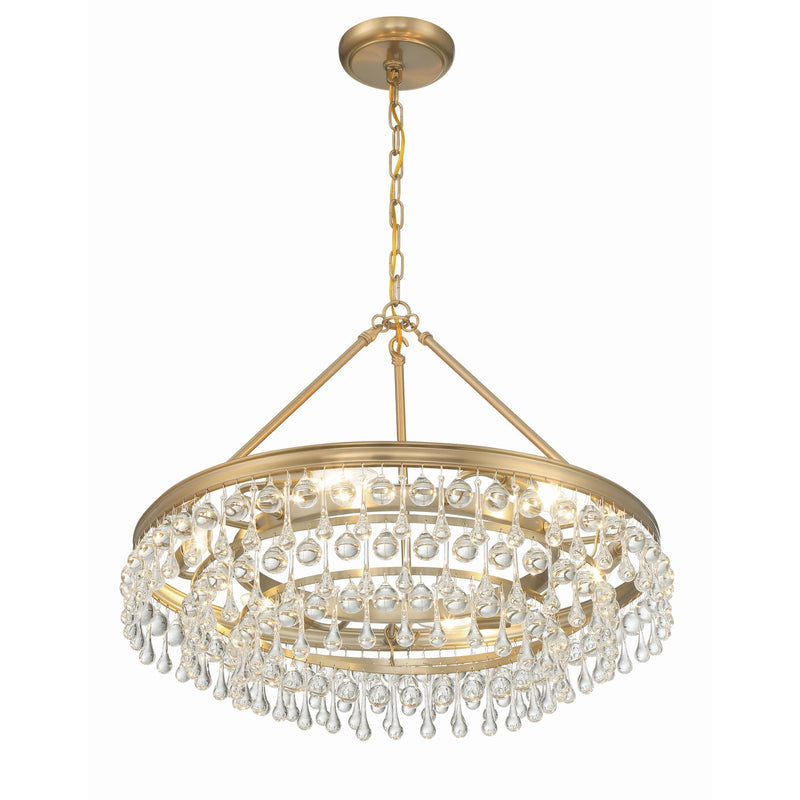 Calypso 6 Light 30" Chandelier in Vibrant Gold