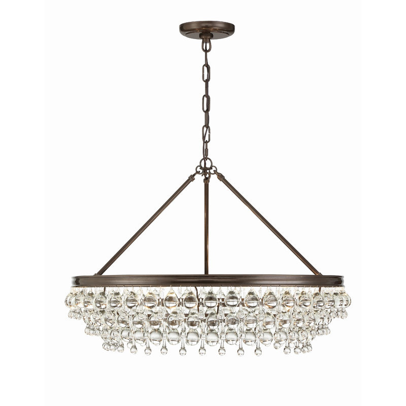 Calypso 6 Light 30" Chandelier in Vibrant Bronze