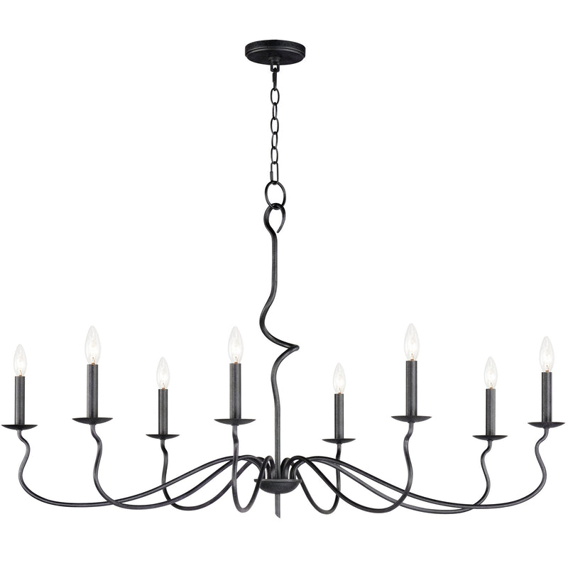 Padrona 8 Light Chandelier in Black Oxide