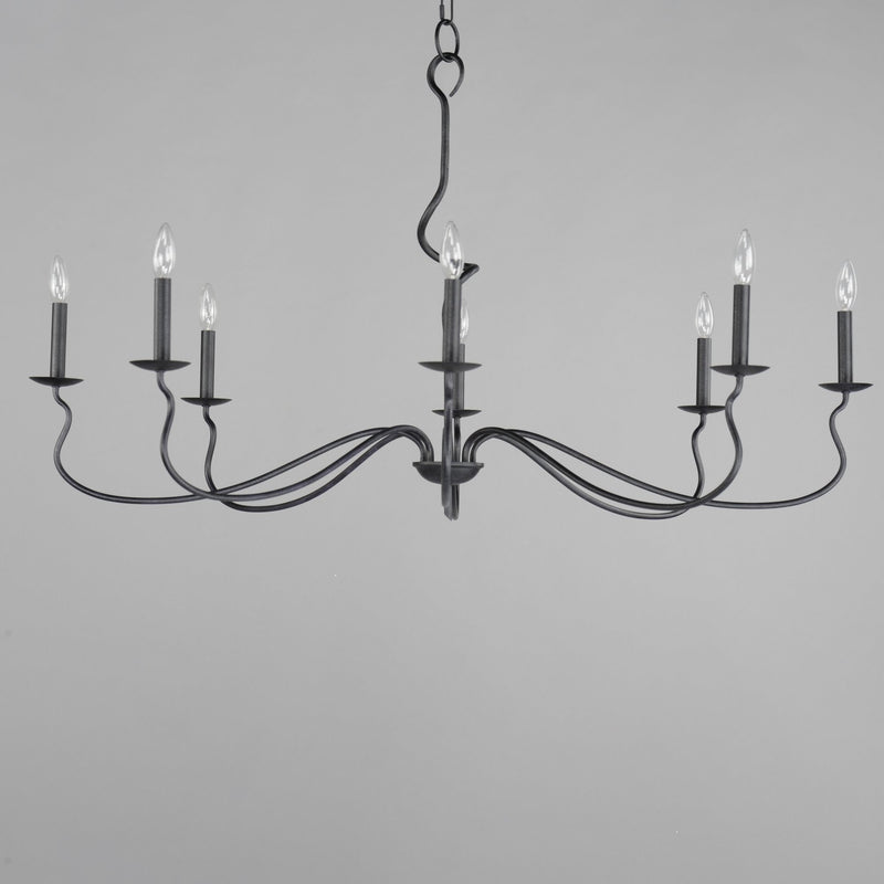 Padrona 8 Light Chandelier in Black Oxide