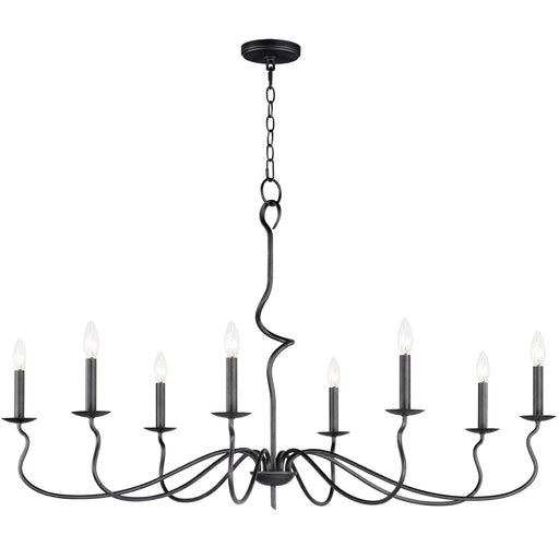 Padrona 8 Light Chandelier in Black Oxide
