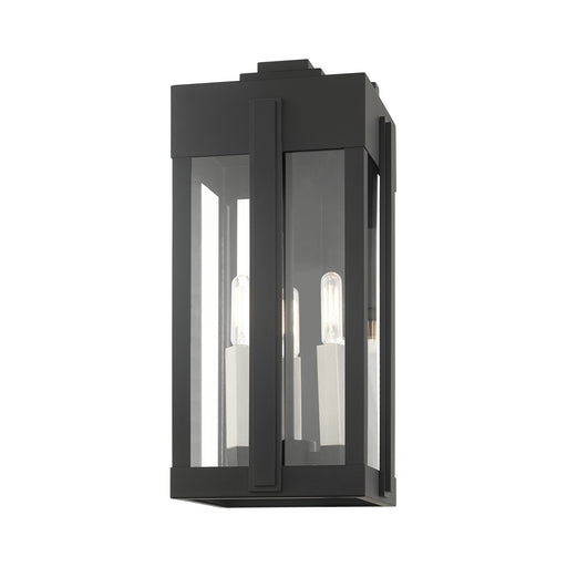 Lexington 3-Light Medium Outdoor Wall Lantern in Black