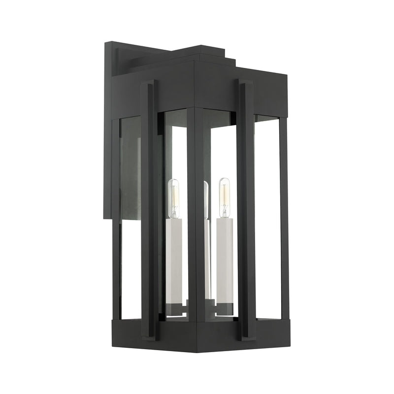 Lexington 3-Light Large Outdoor Wall Lantern in Black