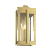 Lexington 3-Light Large Outdoor Wall Lantern in Natural Brass