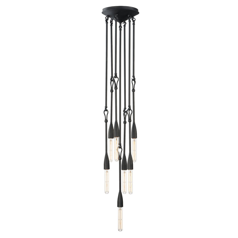 Pioneer 7 Light Pendant in Anthracite