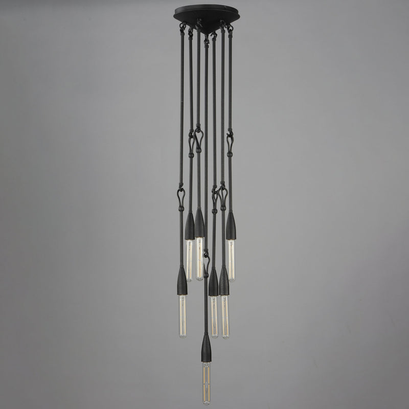 Pioneer 7 Light Pendant in Anthracite