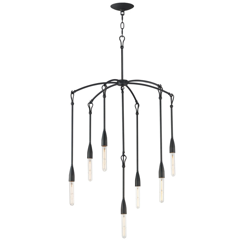 Pioneer 7 Light Chandelier in Anthracite