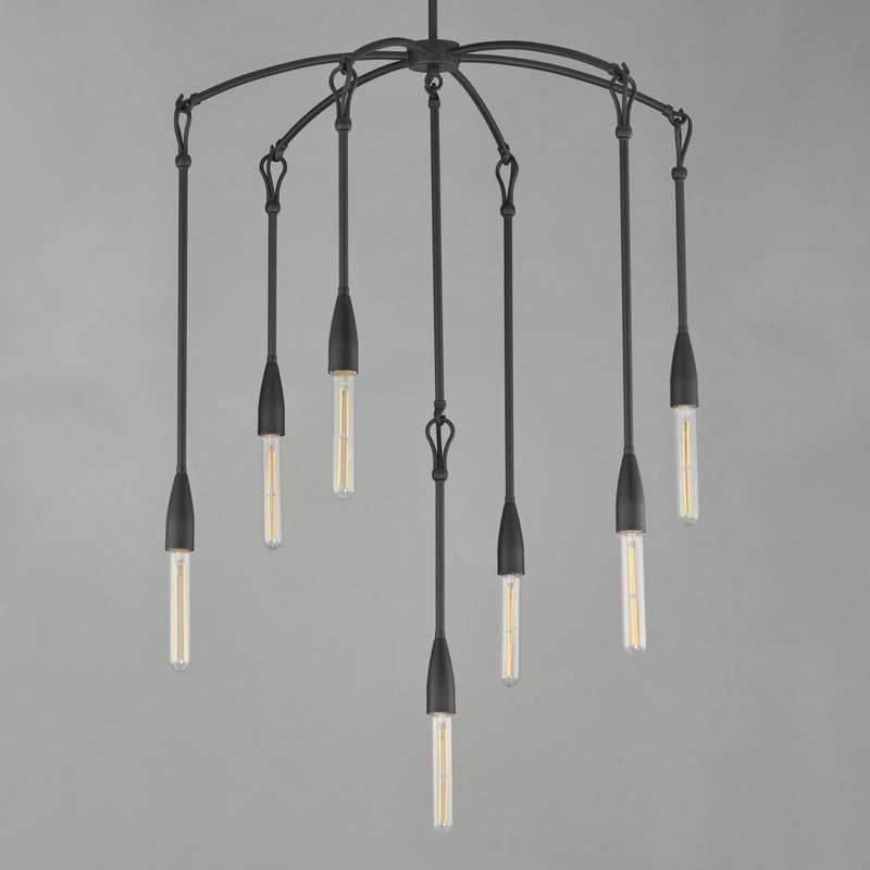 Pioneer 7 Light Chandelier in Anthracite