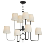 Paoli 8 Light Chandelier in Charcoal Bronze