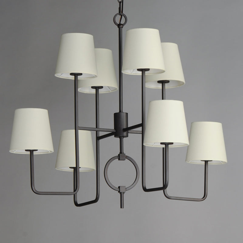 Paoli 8 Light Chandelier in Charcoal Bronze