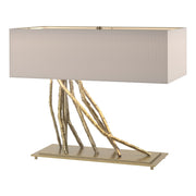 Brindille 2-Light 16.5" Table Lamp in Modern Brass