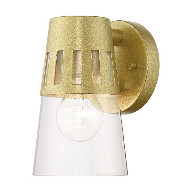Covington Small Outdoor Wall Lantern in Soft Gold