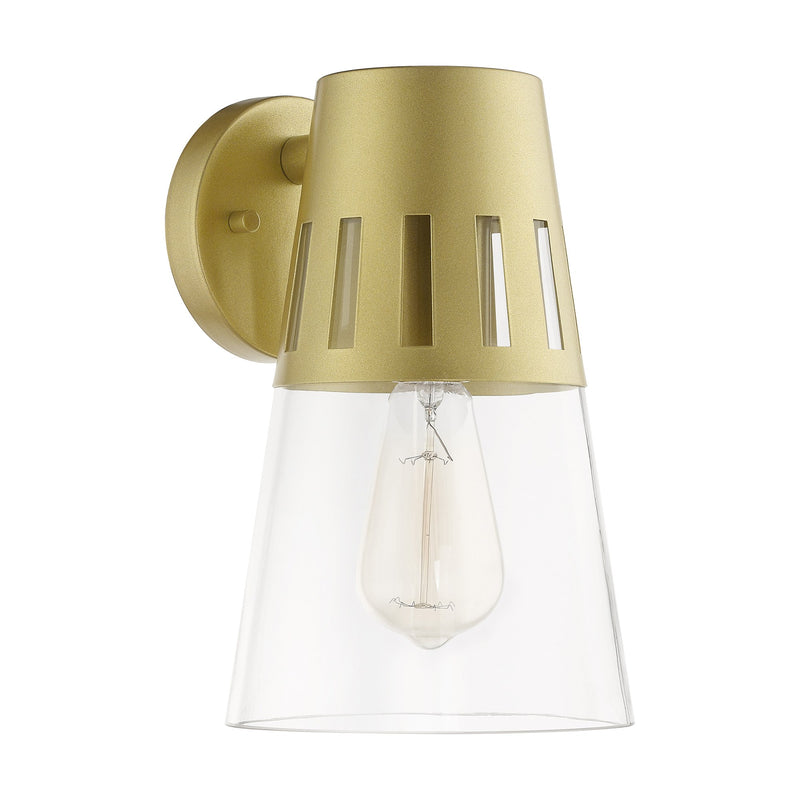 Covington Medium Outdoor Wall Lantern in Soft Gold