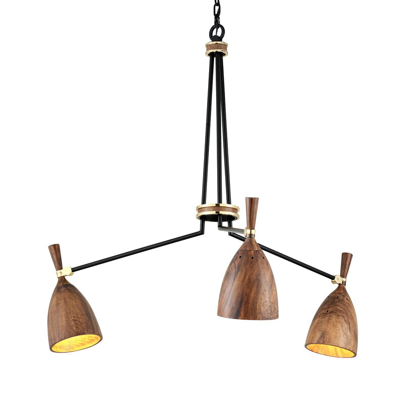 Utopia 3-Light Chandelier in Soft Black