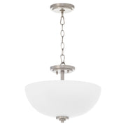 Adams 15" 3 Light Dual Mount Pendant in Satin Nickel