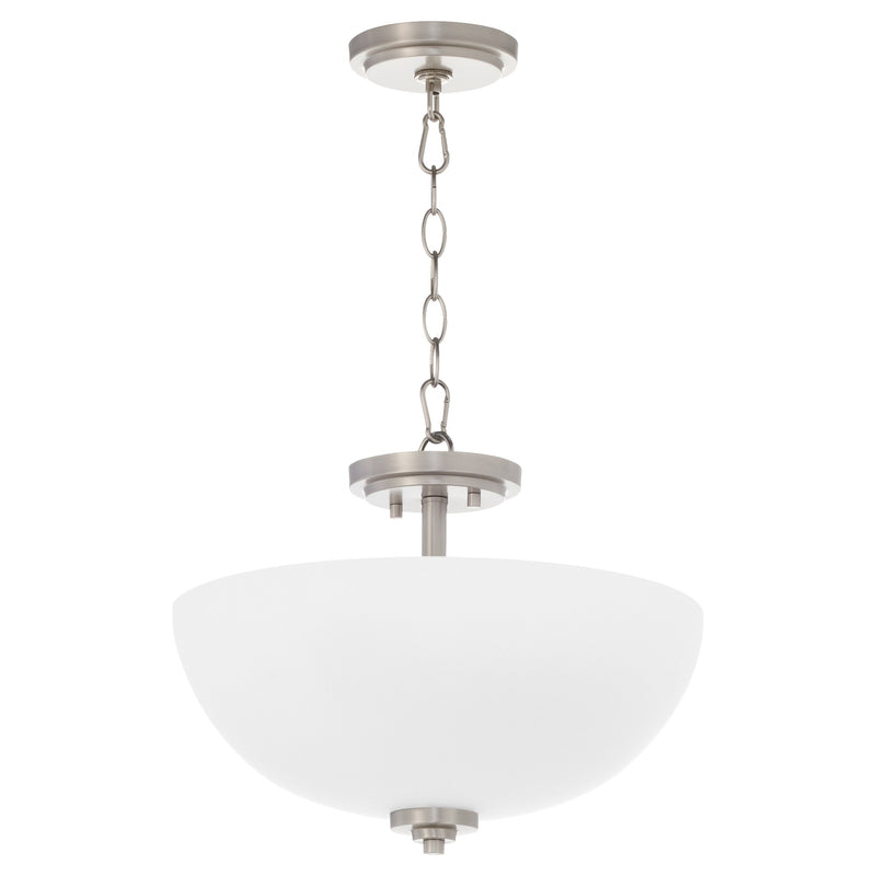 Adams 15" 3 Light Dual Mount Pendant in Satin Nickel