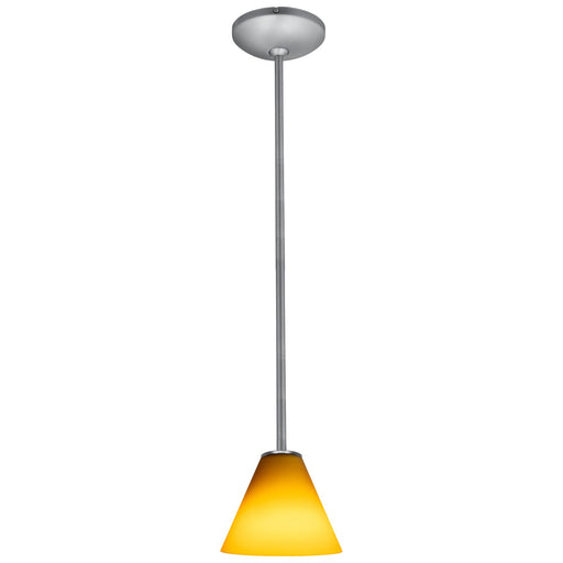 Martini Stem Mini Pendant in Brushed Steel