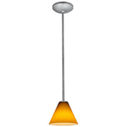 Martini Stem Mini Pendant in Brushed Steel