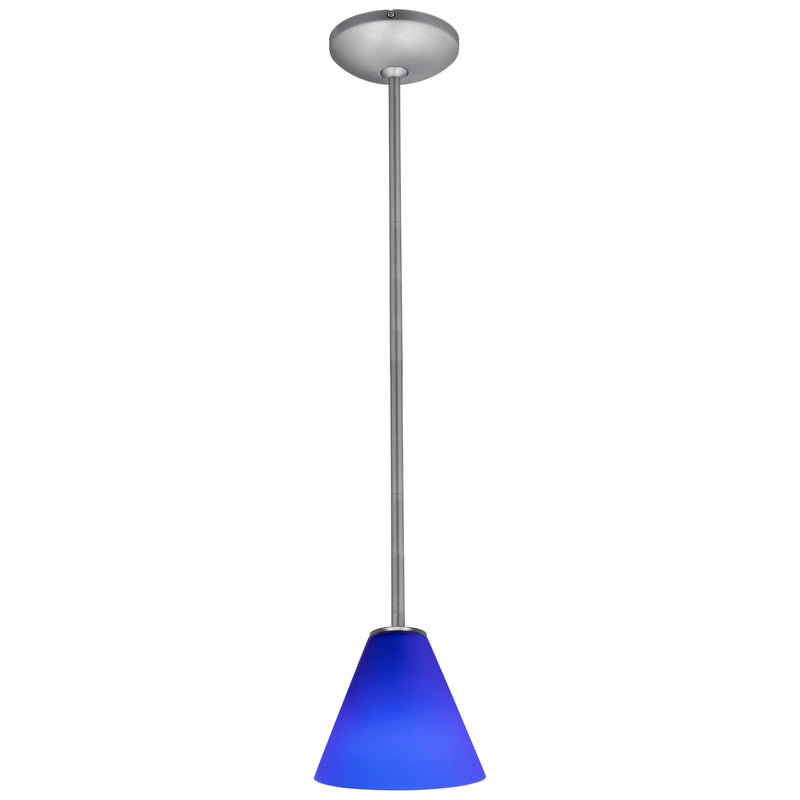 Martini Stem Mini Pendant in Brushed Steel
