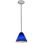 Martini Stem Mini Pendant in Brushed Steel