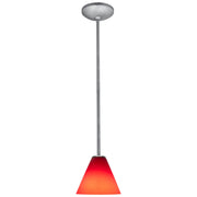 Martini Stem Mini Pendant in Brushed Steel