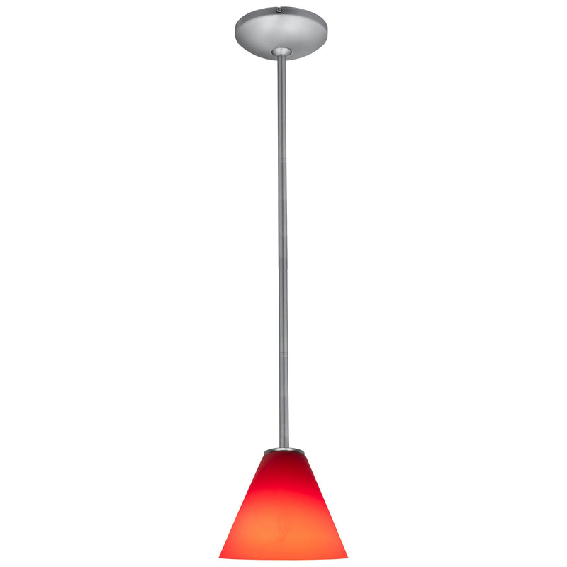 Martini Stem Mini Pendant in Brushed Steel