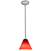 Martini Stem Mini Pendant in Brushed Steel