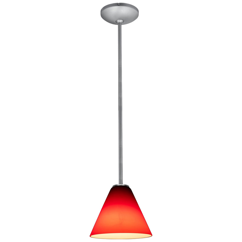 Martini Stem Mini Pendant in Brushed Steel