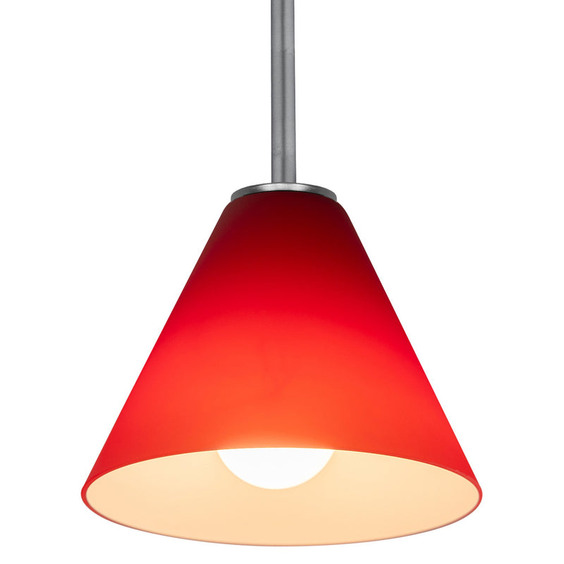 Martini Stem Mini Pendant in Brushed Steel
