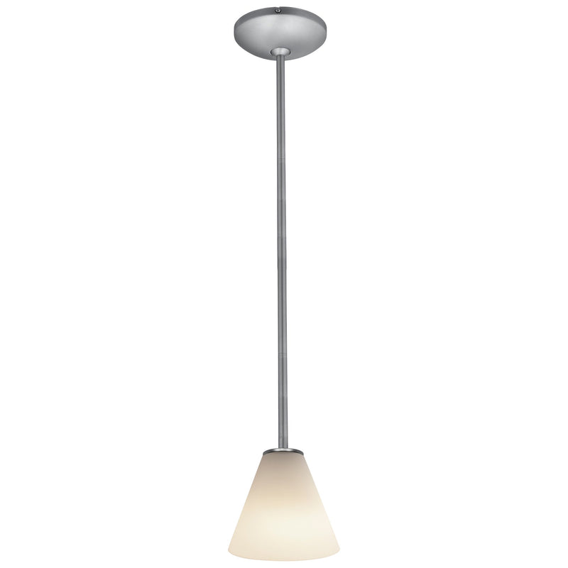 Martini Stem Mini Pendant in Brushed Steel
