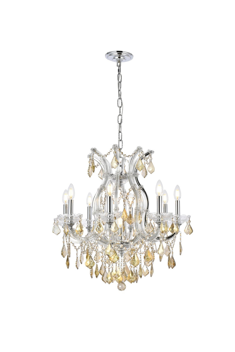 Maria Theresa 9-Light 26" Chandelier in Chrome