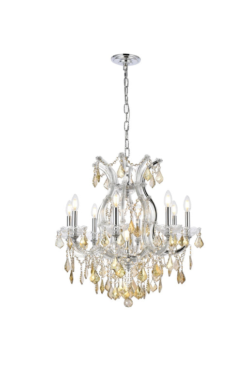 Maria Theresa 9-Light 26" Chandelier in Chrome