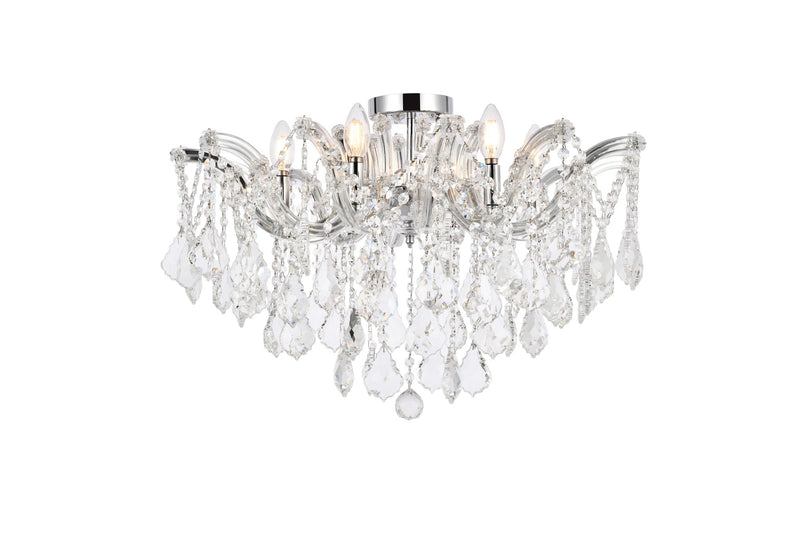 Maria Theresa 6-Light 24" Semi-Flush Mount in Chrome