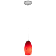 Merlot Cable Mini Pendant in Brushed Steel