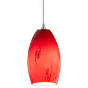 Merlot Cable Mini Pendant in Brushed Steel