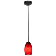 Merlot Stem Mini Pendant in Oil Rubbed Bronze