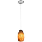 Champagne Cable Mini Pendant in Brushed Steel