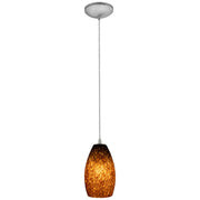 Champagne Cable Mini Pendant in Brushed Steel
